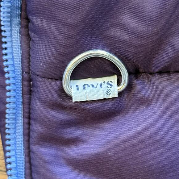 Vintage Levi’s USHGA Hang Gliding Jacket USA Made 70s 80s Plum Blue Puffer 12 - Picture 9 of 13